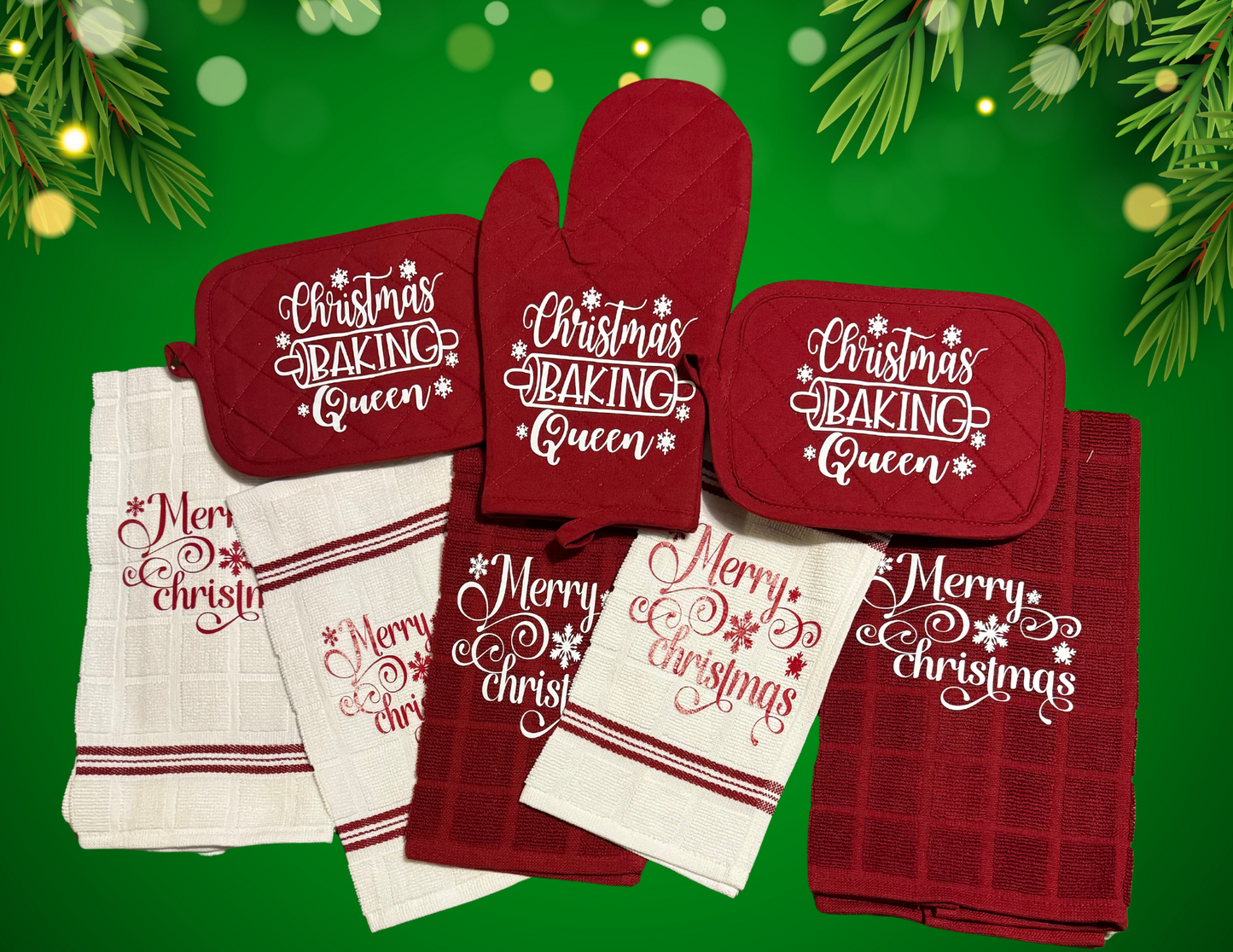 Christmas Towel/Oven Mitt Bundle
