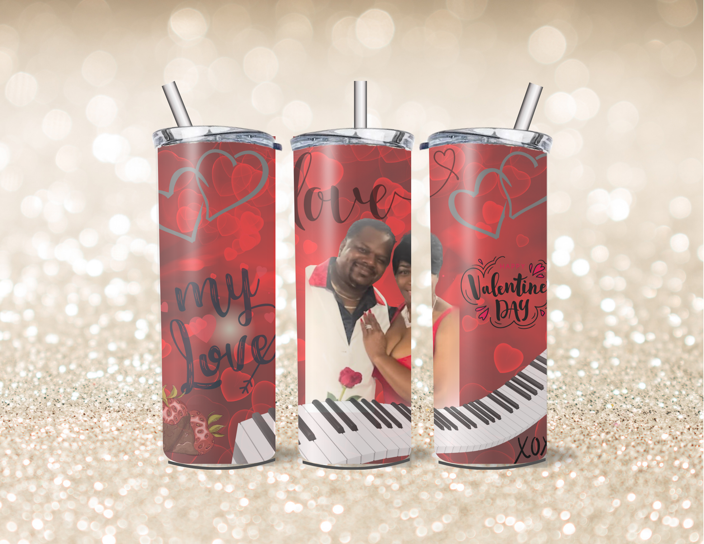 Custom Valentine Tumbler Bouquet