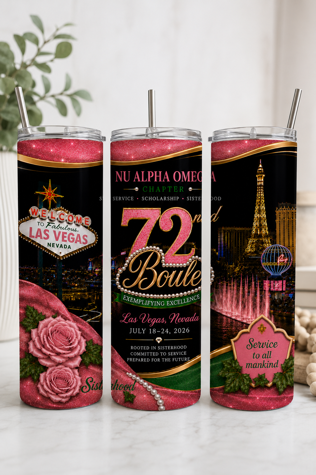 Nu Alpha Omega Chapter – 72nd Boule Las Vegas Commemorative Tumbler