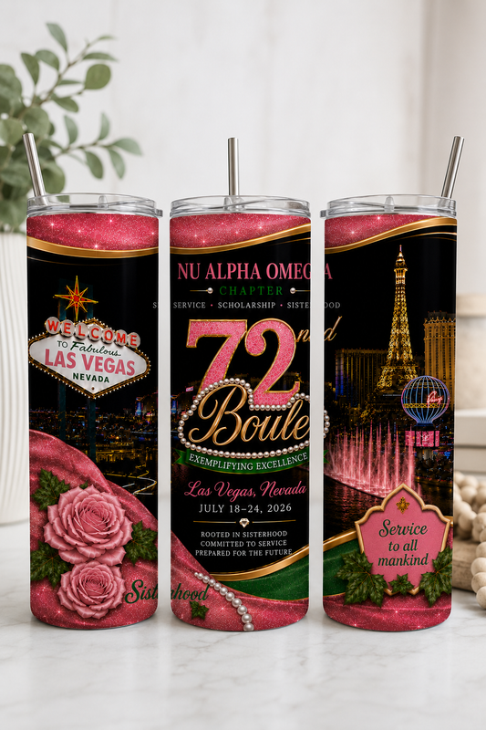 Nu Alpha Omega Chapter – 72nd Boule Las Vegas Commemorative Tumbler